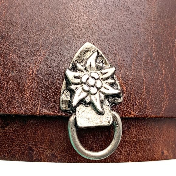 Vintage German Leather Belt Med - Picture 3 of 5